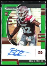 2020 PRIZM DRAFT PICKS BRIAN COLE II GREEN PRIZMAUTO MISSISSIPPI STATE/VIKINGS