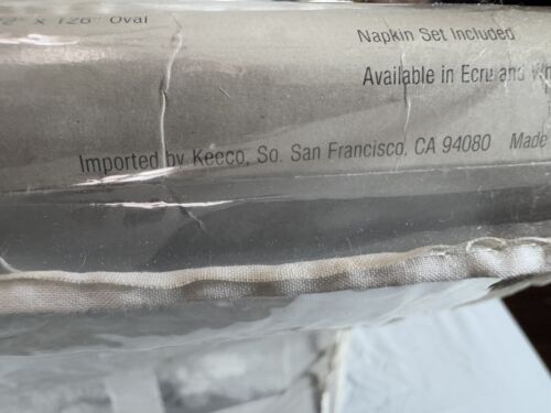 VTG Keeco Handmade Battenburg Lace Tablecloth 72x126 Oblong New #16272 - Picture 22 of 24