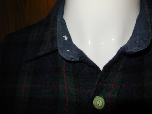 W5 RALPH LAUREN Double Pocket Flannel Plaid Shirt Mens S Green Plaid - Picture 6 of 9