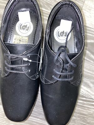JUNGEN BUCKLE MY SHOE RUSH SCHNÜRER SCHWARZ LEDER SCHULSCHUHE GRÖSSE 13