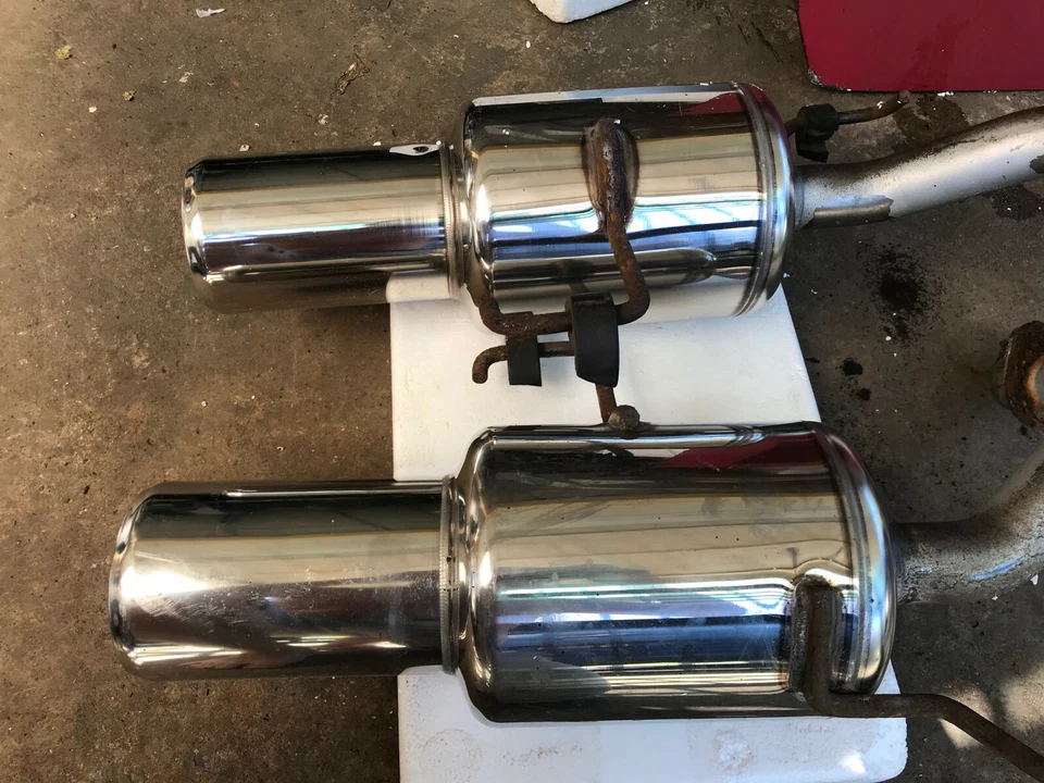 Silenciador de escape doble JDM Genome Subaru Legacy BL5 BP5 B4 Sti bh5 be5 Foto 4 de 4