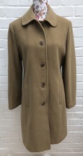 Lands End Pure Wool Coat Tan Brown Uk 14 Us 10