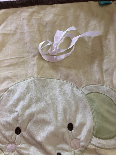 Tiddliwinks Elephant & Tree Green & Brown Plush Baby Boy or Girl Blanket NWOT - Picture 5 of 9
