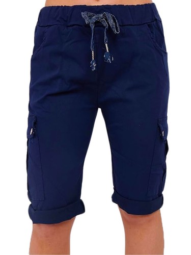 Pantaloni donna Magic Shorts italiani Lagenlook donna casual elasticizzati stile jogger - Foto 22 di 41