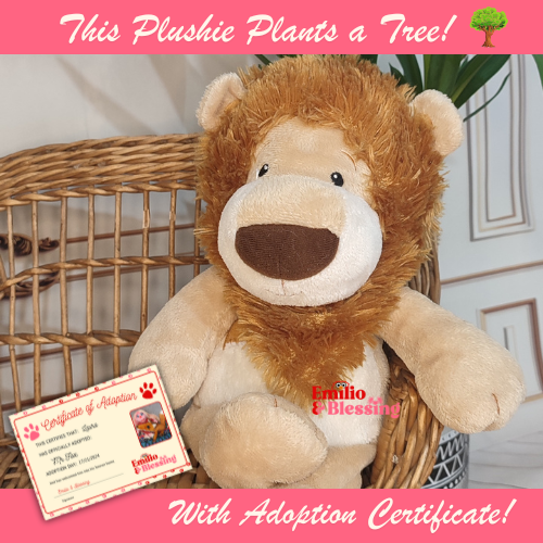 Süßer Löwe, Adoptiere einen Plüsch, pflanze einen Baum, emotionale Teddy Adoptionsurkunde - Bild 1 von 9