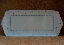 Seltmann Weiden Königskuchenplatte - Regina - Mücke / blau - L: 35,0 cm