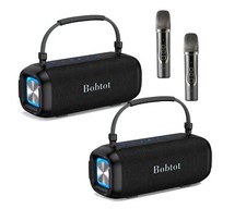 2 Karaoke Bluetooth Speakers Wireless Microphone Portable Waterproof for Adults