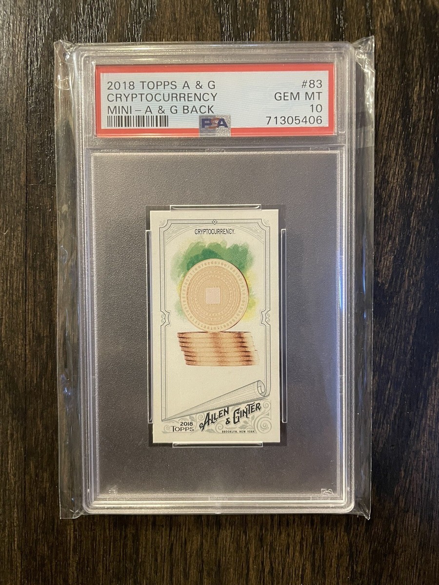 2018 Topps Allen & Ginter Cryptocurrency #83 Mini PSA 10 Gem Mint A&G Back