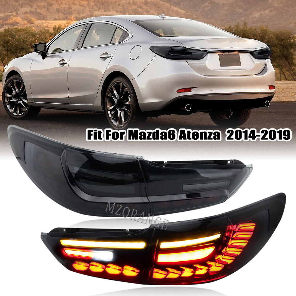 4pcs LED ahumado luces traseras dinámicas para Mazda luces traseras de freno trasero |