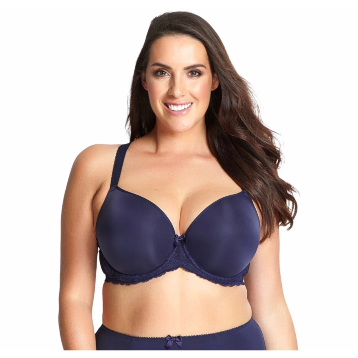 NEW Sculptresse Panache Size 42DD Ink Deep Navy Sasha Plunge Underwire Bra  #9506