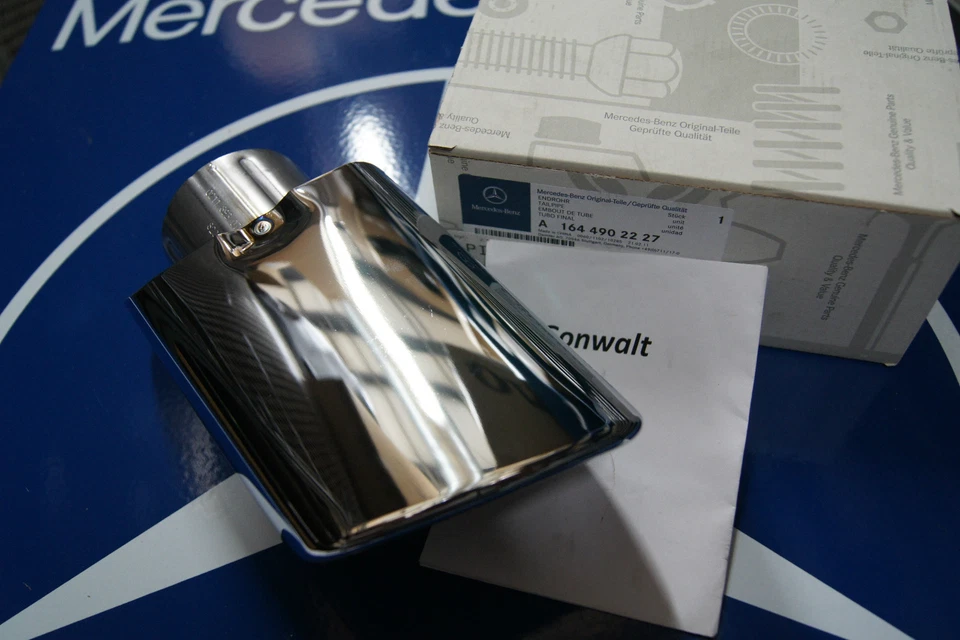 Tubo de escape cromado izquierdo mercedes-benz original ml500 ml350 ml320  Foto 2 de 2