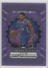 2022 Panini Obsidian Electric Etch Purple Flood 8/49 Giannis Antetokounmpo hs9