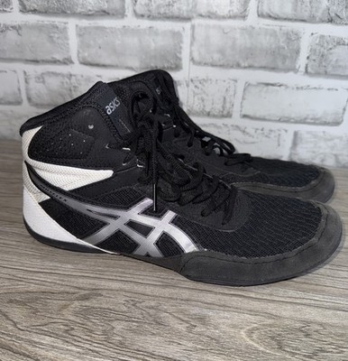 ASICS Matflex 6 WRESTLING Shoes Black Silver & White Mens 10.5 (43.5)