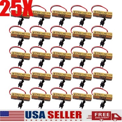   25X FUJI FDK CR8.LHC 17450 3V 2600 mAh Battery A98L-0031-0012 with Black Plug