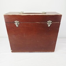 Vintage Cheney Vinyl Record Storage Case, Box, Solid Wood, Wooden, 12", LP