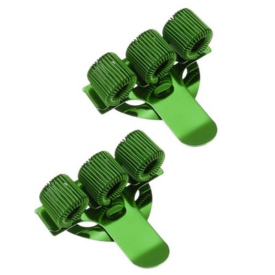 2Pcs Pen Clip 3 Holes Pen Holder Clip Metal for Notebook Journal Green