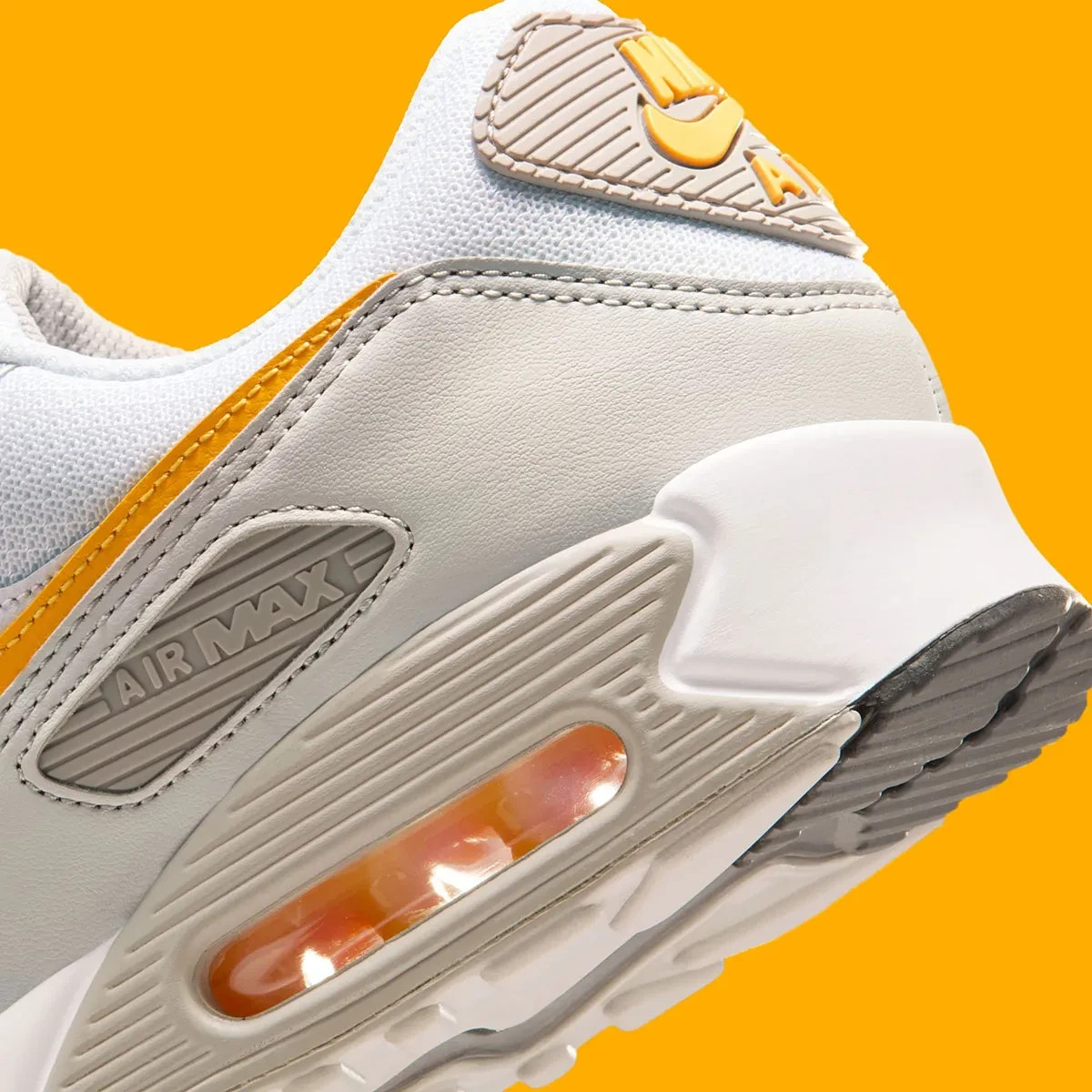 Nike Air Max 90 White Laser Orange Vast Grey Nby DM0029-119 Men's Nike Air Max 90 White Laser Orange Vast Grey Nby DM0029-119 Men's
