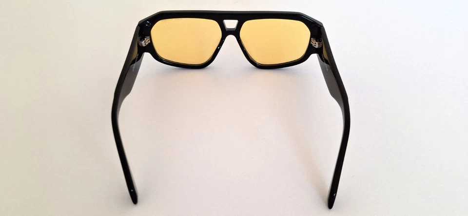 Gafas de sol Louis Vuitton Z2870W amarillas marco de acetato negro cuadradas Foto 4 de 4