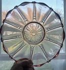 Anchor Hocking Oyster & Pearl Pink Depression Glass 10 1/2" Lg Serving Bowl Vtg