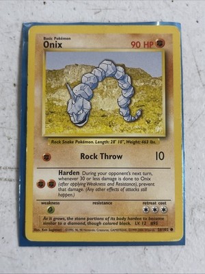 4th Print ONIX - 56/102 - Base Set - 4th Print - 1999-2000 - Pokemon Card - Mp