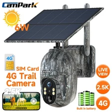 Solar Power 4G LTE Cellular PTZ Trail Camera 2.5K Instant Alert IR Night Vision