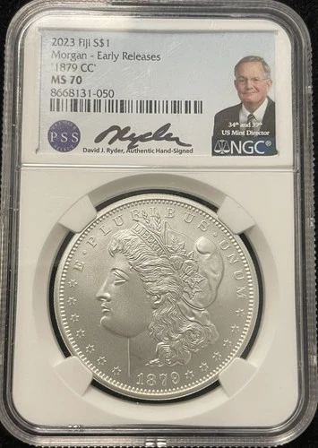 2023 Fiji  1879 CC 1 Oz Morgan Silver Dollar Early Release NGC MS70 SKUPCUTXPTMN