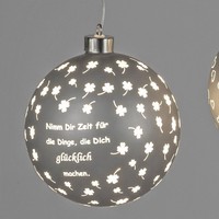 Deko Kugel Spruch Nimm Dir Zeit ... Zum HäNgen D. 15Cm Mit Timer Formano