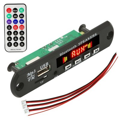 Wireless Bluetooth 5.0 12V 2*25W MP3 WMA Decoder Board Car Audio USB TF FM B