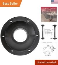 Flush Black Table Base with Secure Fasteners - Modern Table Solution