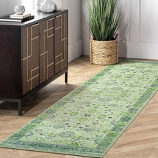 Runner Rug for Bedroom, 2x6Ft Washable Non-Slip Area Rugs,Small Floral Carpet