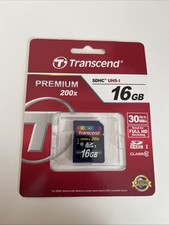 Image of Transcend Premium 200x SDHC UHS-I 16GB Memory Card Brand New