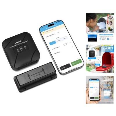WiFi Mailbox Alert, Briidea 300ft Wireless Mailbox Alert for Delivered Mail with