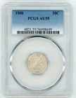 1900 BARBER DIME PCGS AU55
