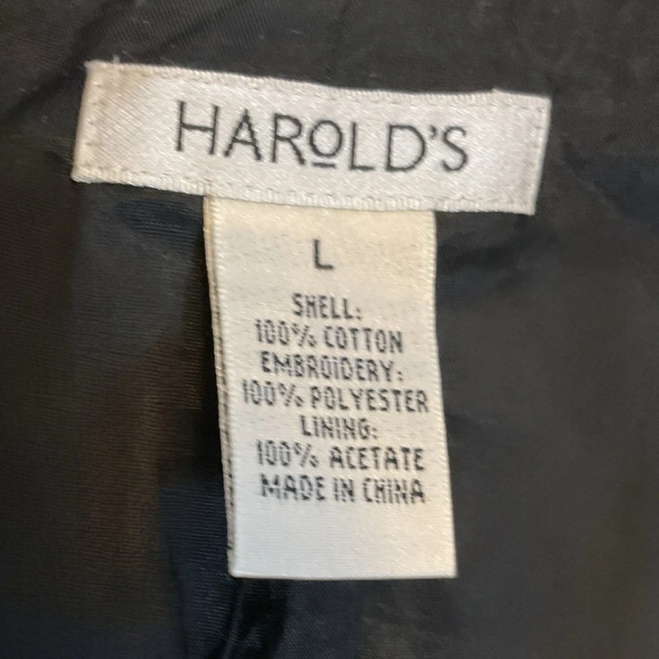 Chaqueta Blazer Harold’s Marfil Floral Bordada Para Mujer Talla L Mezcla de Algodón Boho Foto 2 de 4