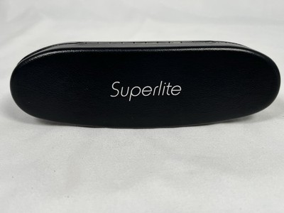 Superlite Brillenetui klein schmal Hartmuschelschale schwarz Kunstleder