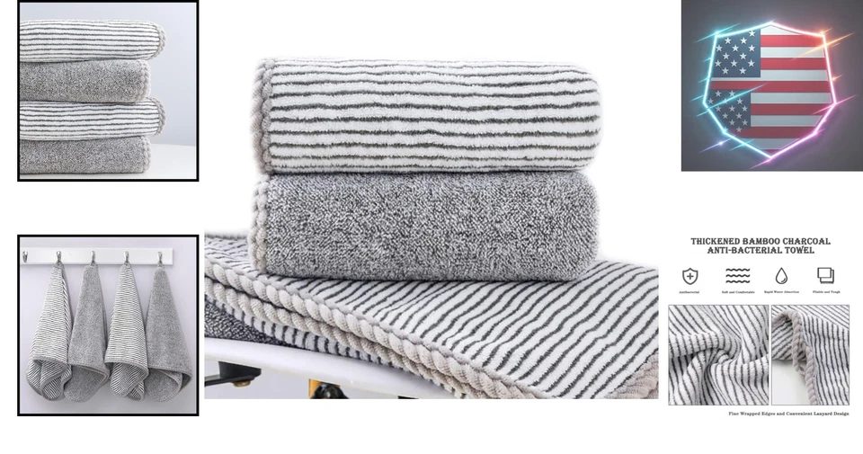 Juego de toallas de terciopelo coral de alta calidad - 2 paños suaves, ideales para spa y baño Foto 2 de 4