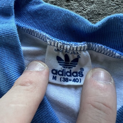 Vintage Adidas Blue Sprinter Laufshorts T-Shirt SET blau/weiß LESEN - Bild 4 von 13