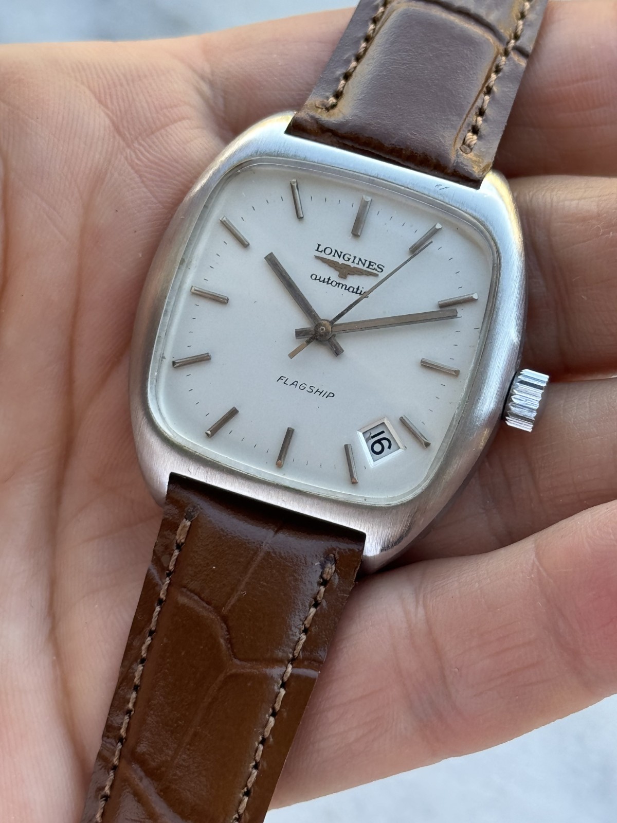 Longines Flagship Automatic Date 8418 6 Square Ma… - image 6