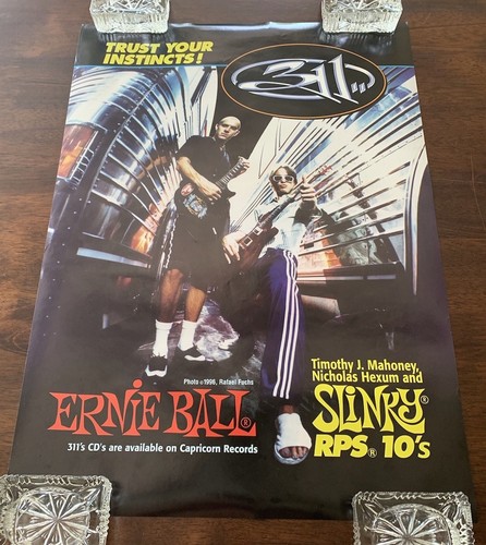 311 Vintage 1996 Promo Poster Ernie Ball Strings RARE Mahoney Hexum 13 X 18” - Picture 2 of 13