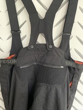 Harley-Davidson Black Nylon Rain Bib Overalls  XL Thick Heavy Duty Suspenders