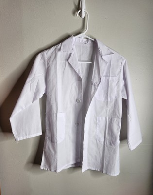 Kids Lab Coat for Boys & Girls, Unisex Hip & Chest Pockets Size Small
