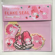 MY MELODY Flake Stickers - 10 Designs 40Pcs Sanrio Japan Exclusive Daiso