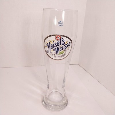 Maisel's Weisse Aus Bayreuth German Beer Glass 0.5L, 9.5'' Tall Optic Swirl