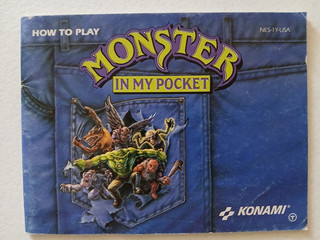 MONSTER IN MY POCKET NES NINTENDO ISTRUZIONI ORIGINALI NO GIOCO SOLO MANUALE RARO