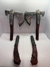 Soft Foam Medieval Axe Replica Used Middle Part Detached/ Missing Parts