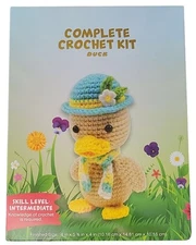 Complete Crochet Kit DIY Duck With Hat Plush Needle Creations