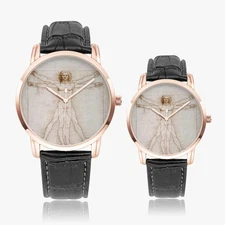 Leonardo da Vinci "The Vitruvian Man" Quartz Watch, art watch, couple watch