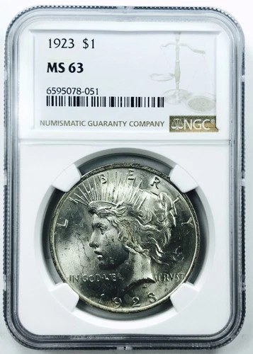 1923 PEACE DOLLAR! NGC MS63! WONDERFUL! INCREDIBLE FIND! AMAZING! WOW! NR #P1403