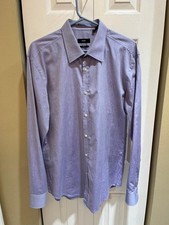 HUGO BOSS LIGHT PURPLE SLIM FIT BUTTON DOWN LONG SLEEVE DRESS SHIRT SIZE 16