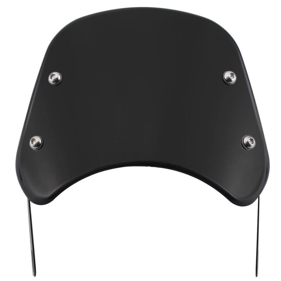 Carenado de faros de motocicleta universal parabrisas 5-7"" redondo negro Foto 4 de 4